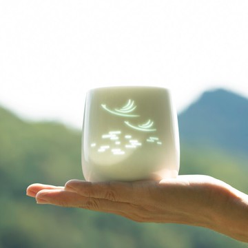 山水間 福祿壽玲瓏茶杯 中式復古吉祥杯子陶瓷水杯家用隨手杯禮品