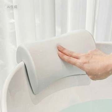 免打孔浴缸泡澡頸部墊 柔軟防水潮浴缸酒店靠墊 防滑頭枕