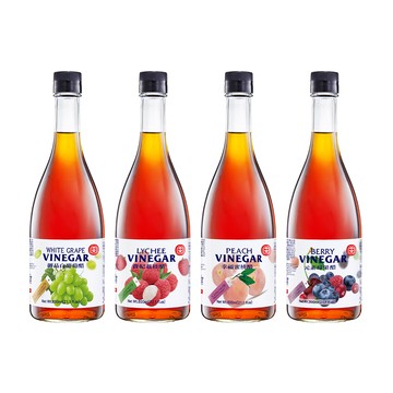 【十全】幸福蜜桃醋/御品白葡萄醋/貴妃荔枝醋/元素莓果醋 600ml(濃縮果醋)