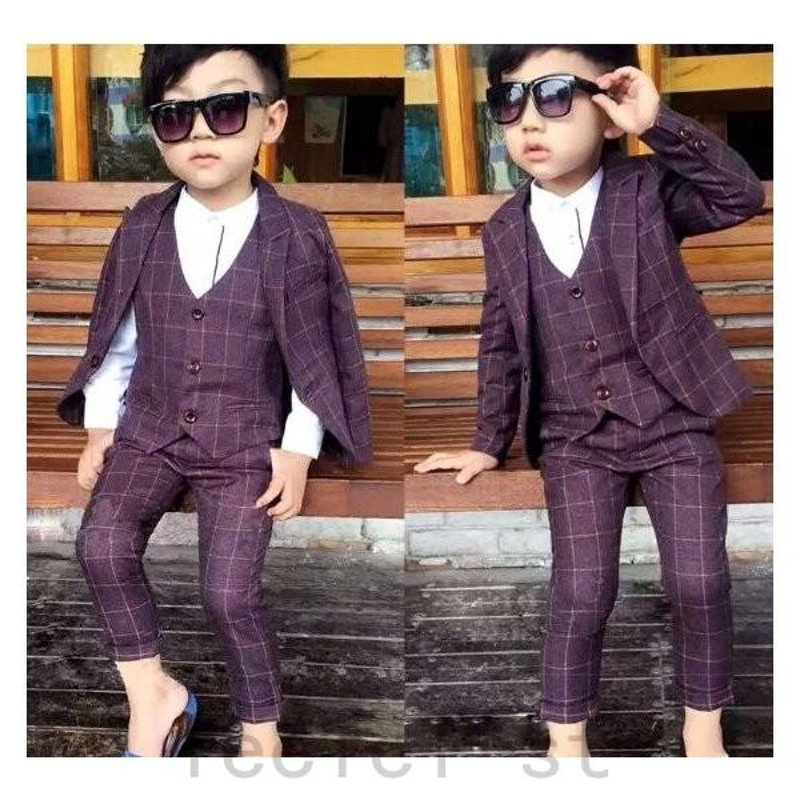 春夏秋冬男の子フォーマルスーツセットアップ子供服キッズコート+