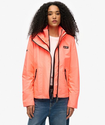 Superdry Women's Hooded Mountain Windbreaker Jacket Cream Size: 12