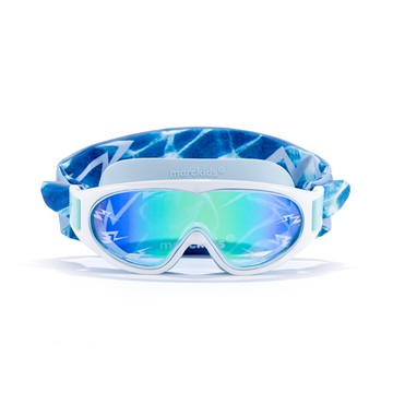 MARCUS＆MARCUS - Marckids兒童頭帶式造型大框泳鏡-藍光閃電