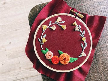 【隨你填系列】花圈刺繡