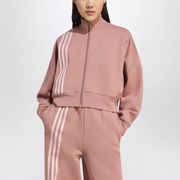 Off Placed 3-Stripes zip sweatshirt pink