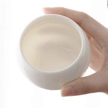 羊脂玉白瓷大號羅漢杯主人杯厚胎品茗單杯家用陶瓷功夫茶具配件