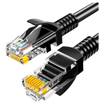 山澤 Cat.6 1000Mbps高速傳輸十字骨架八芯雙絞網路線 3M 24AWG  黑色  1條