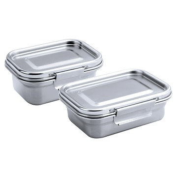 掌廚 《HiCHEF》316不鏽鋼 可微波密封保鮮盒500ml+750ml(2件組)