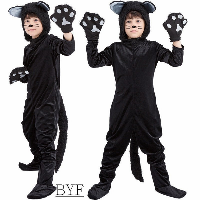 ハロウィン 衣装 子供 猫 ネコ 黒猫 コスプレ衣装 子供用 キッズ 男女兼用 猫ちゃん 仮装 コスチューム コスプレ キャラクター衣装 パーディー服 通販 Lineポイント最大get Lineショッピング