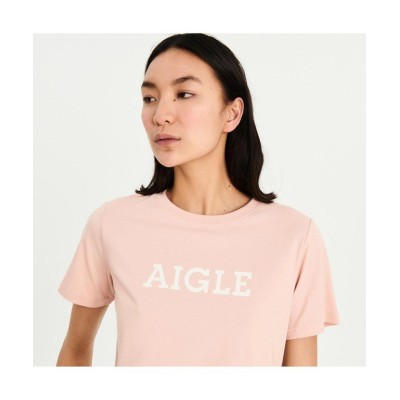 Aigle 吸水速乾 ロゴ半袖tシャツ レディース ライトピンク 通販 Lineポイント最大get Lineショッピング