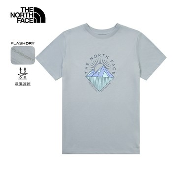 女款灰色FLASHDRY速乾幾何印花短袖T恤｜8GZWFM2