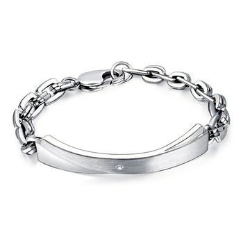 男手鍊 對手鍊 鑽石白鋼 相信愛情  (免費刻字)