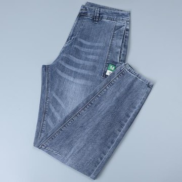 撤柜剪標男裝四季薄款軟棉直筒九分牛仔褲外貿尾單休閑哈倫褲子