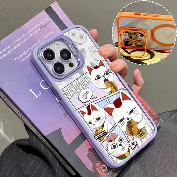 高速婆婆 磁吸手機殼 金屬鏡頭支架 保護殼 適用於iPhone 18 16 15 14 13 12 11 Max防摔殼