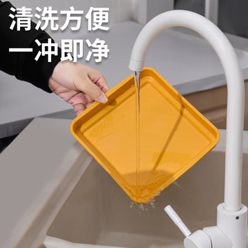 壁掛備菜盤手提免打孔長方形配菜神器家用火鍋盤廚房白色托盤分格 免運 開發票