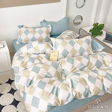 【DUYAN 竹漾】精梳純棉單人床包被套三件組 / 沐夏泳池 台灣製