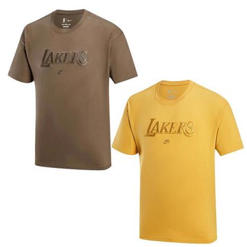 【下殺】Nike NBA 男裝 短袖上衣 洛杉磯湖人隊 純棉 咖/黃【運動世界】FJ0572-040/FJ0572-725