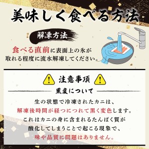 訳あり しゃぶしゃぶ用 生冷凍 紅ズワイ 棒肉ポーション 500g（殻無し）