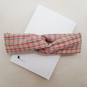 耶誕女孩 秋冬毛料 交叉鬆緊髮帶 髮飾