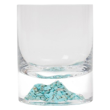 BRAVOMART 創意山峰威士忌玻璃酒杯 綠松石 250ml  1個  80 x 100 x 80mm