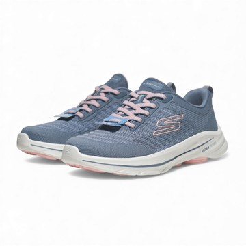 SKECHERS 休閒鞋 GO WALK 8 灰藍粉 寬楦 瞬穿 健走鞋 女 125920BLPK