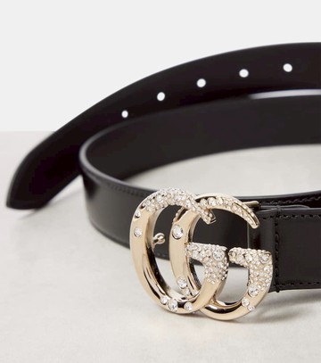 Gucci Double G embellished leather belt