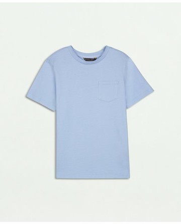 Brooks Brothers Boys Chest Pocket T-Shirt | Light Blue | Size 14