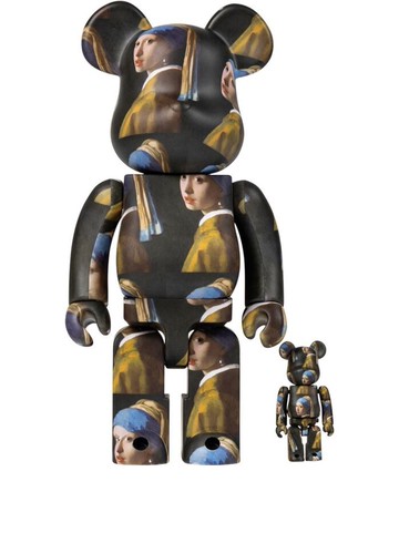 MEDICOM TOY - BE@RBRICK Johannes Vermeer 100% And 400% figure set - unisex - Plastic - One Size - Black