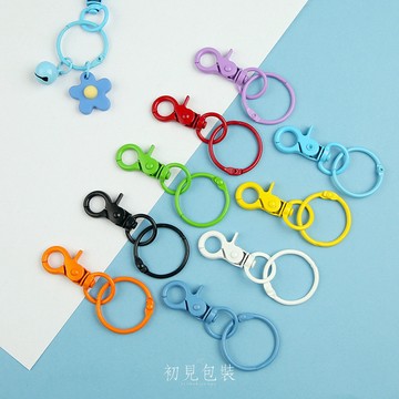 【台灣出貨】金屬鑰匙扣 龍蝦扣 diy飾品配件 彩色烤漆狗扣 鑰匙圈 拼豆配件鑰匙扣 鎖扣 背帶扣 包扣 鉤扣