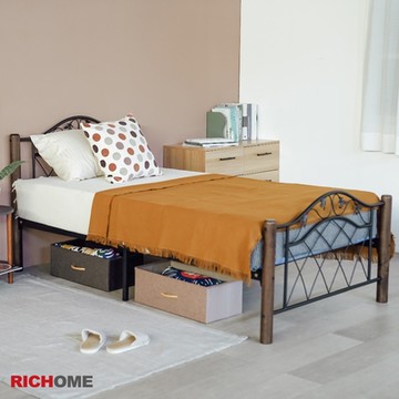 【RICHOME】萊麗雅3.5呎單人床W109xD200xH94CM
