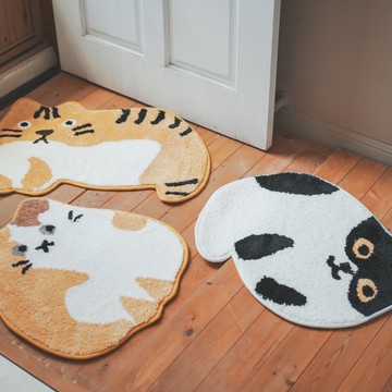 圓貓 可愛地墊 三款可選【超取限購一個】療癒系 創意送禮 棉床本舖