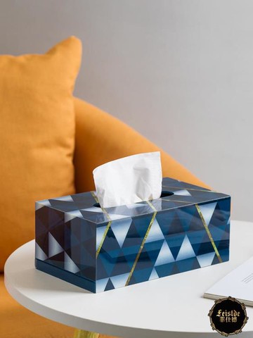 抽紙盒 輕奢風抽紙盒北歐創意家用客廳餐桌紙巾盒簡約裝飾木質擺件收納盒【摩可美家】