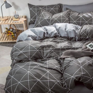 簡約現代北歐全棉純棉床上用品四件套床單三件套男宿舍被單被套4