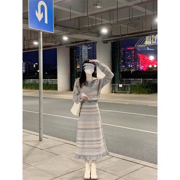 早春季穿搭一整套高級感韓劇女主富家千金小香風miu里miu氣套裝裙