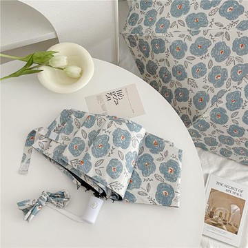 雨傘傘女復古遮陽傘小清新防曬防紫外線黑膠學生小巧自動簡約晴雨