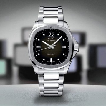 MIDO美度 廣告熱賣 Multifort TV Big Date先鋒復古電視大日期-黑面40㎜ M6(M0495261108100)