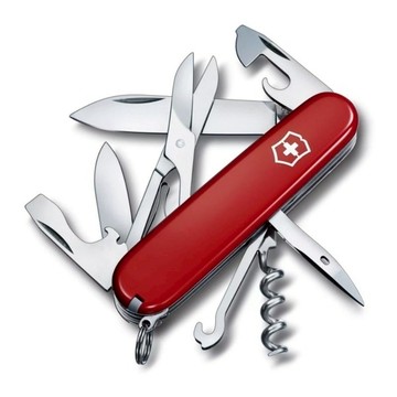 【Victorinox 瑞士維氏】瑞士刀 CLIMBER 14用刀 91mm-紅(1.3703)【墊腳石】
