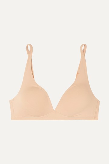 Hanro - Stretch-cotton Jersey Soft-cup Triangle Bra - Beige - 32D