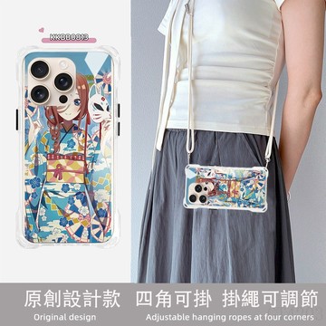 TRT五等分的花嫁Q 雙鉤 斜背手機殼 iPhone16 15 14 13 12 XS 手機掛繩 斜背手機殼 側背手機殼