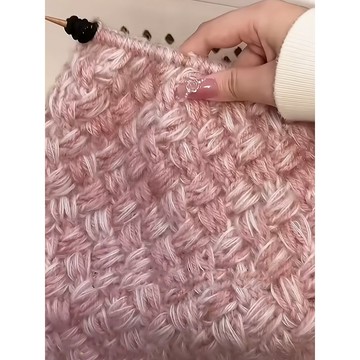 免運💯小紅書衕款特色手混綫圍巾編織diy材料包雙元寶棒針席紋花送女友diy毛綫編織/毛綫材料包/手工/手作編織 7QNY