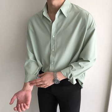 正韓春季overfit彩色長袖襯衫 6色 (239) 0228 YUPPIE 預購商品