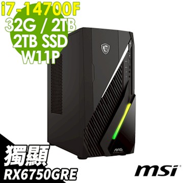 MSI 微星 MAG Infinite E1 電競電腦 (i7-14700F/32G/2TB+2TB SSD/RX6750GRE-10G/W11P)