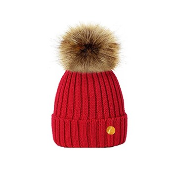 Hortons England 毛球帽 红色 Hortons England Meribel Pom Pom Hat - Red