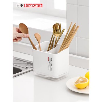 日本多功能瀝水筷子籠家用廚房收納盒餐具筷子筒筷子簍勺子置物架