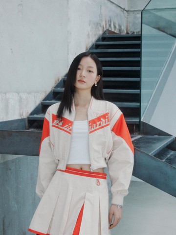 Color Block Point Printing Zip-up Casual Jacket (ER2WZ462)