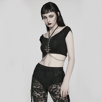 異教徒物神金屬鍊中空上衣