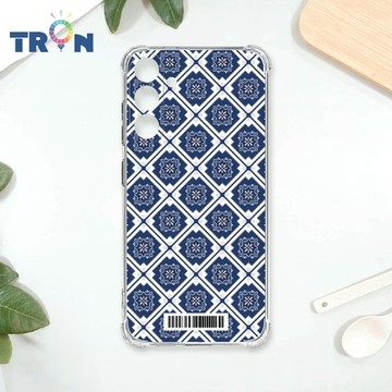 TRON 三星 A15 5G 幾何復古花磚C款 四角防摔載具殼 軟殼 手機殼