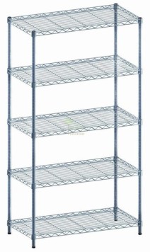 [家事達] 鐵力士 五層鍍鉻層架 波浪架 普網 ( 120*45*高180CM) +