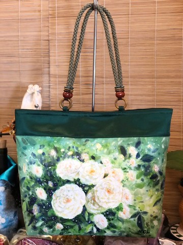 客制手繪大TOTE包之薔薇星空