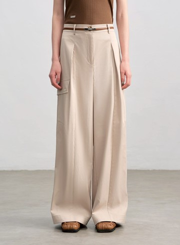 休閒感雙色工裝褲