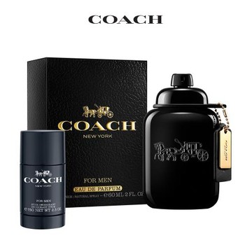 【COACH】時尚曜黑男性淡香精60ml(贈隨機體香膏75g)